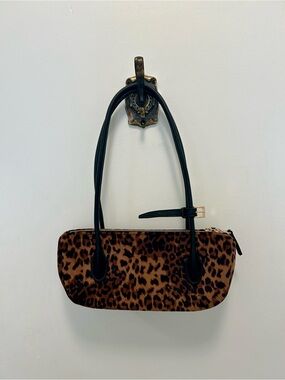 H&M Leopard Print Oblong Shoulder Bag